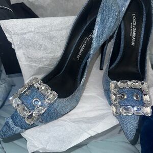 Dolce & Gabbana Blue Denim Women's Heels